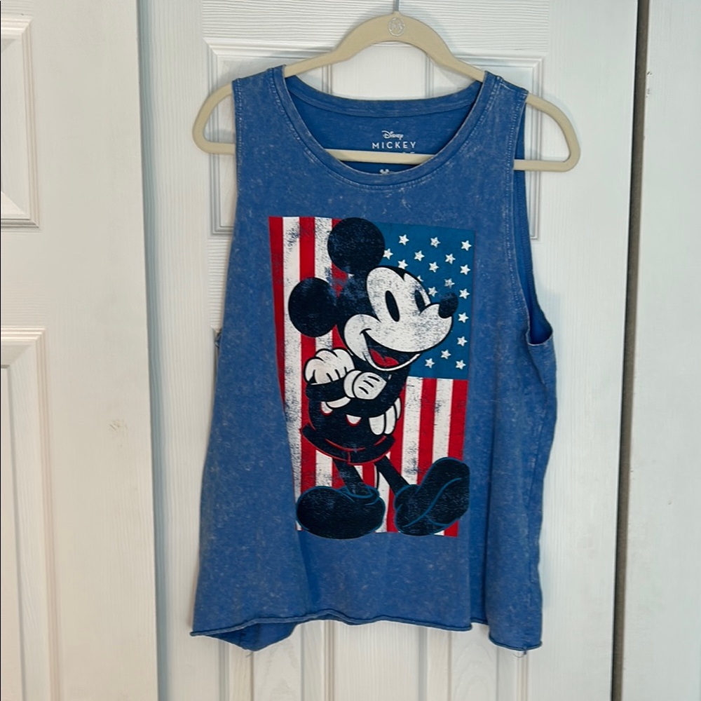 Disney Blue Mickey Mouse Patriotic Tank Top
